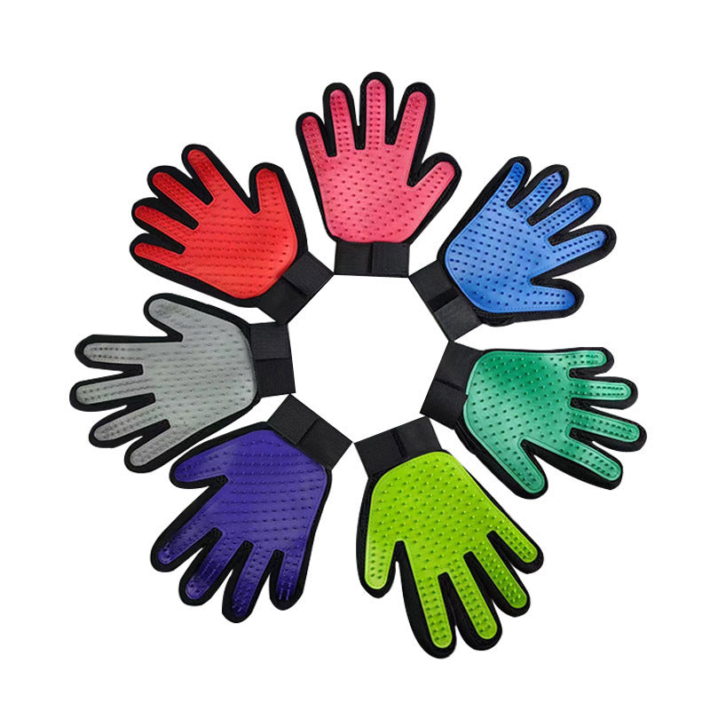 Pet hair removal gloves