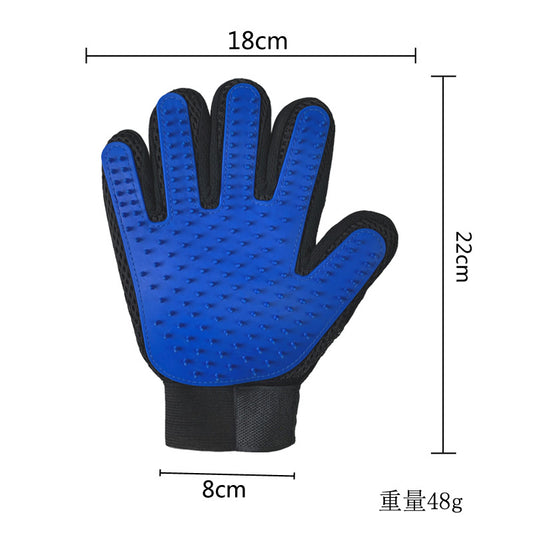 Pet hair removal gloves